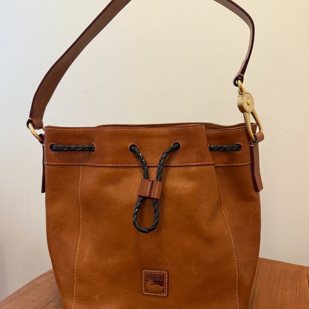 Dooney & Bourke Florentine Hattie Drawstring Leather Shoulder Bag